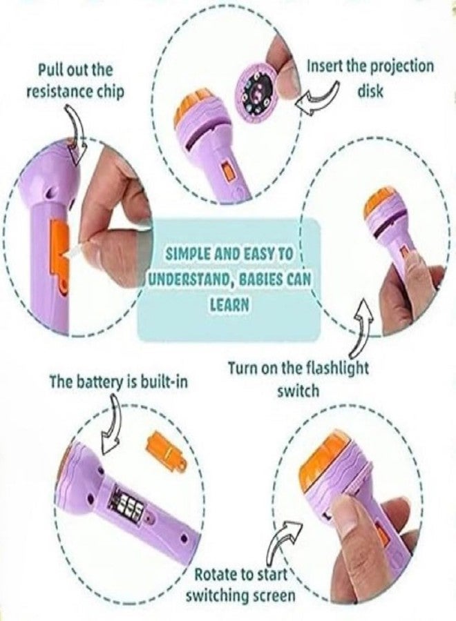 Braintastic مصباح يدوي مزود بجهاز عرض Braintastic مع 24 صورة مختلفة و3 أقراص عرض، ضوء تعليمي ممتع قبل النوم للأطفال، (PO16) - Image 5